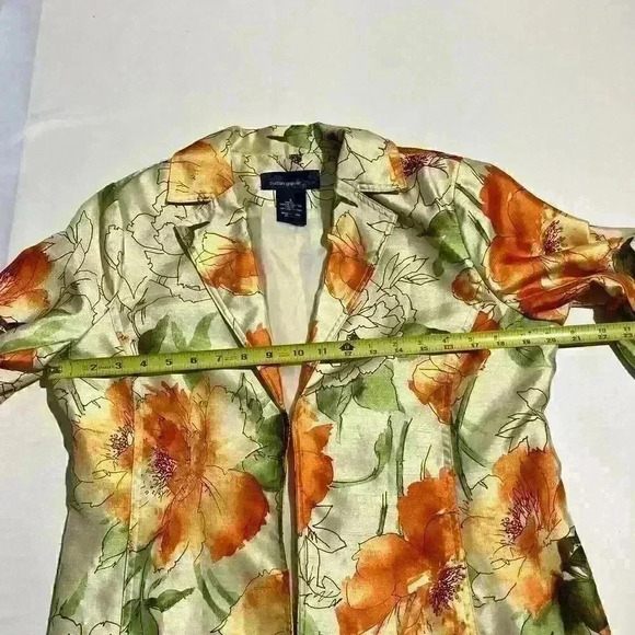 Susan Graver Jacket Blazer Womens Small Colorful Pockets Floral - Picture 4 of 13